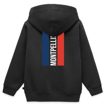 Montpellier T-Shirt Montpellier Souvenir - Kinder Premium Organic Zip Hoodie - Schwarz - Hinten - AI Model Kid Male (0cm)