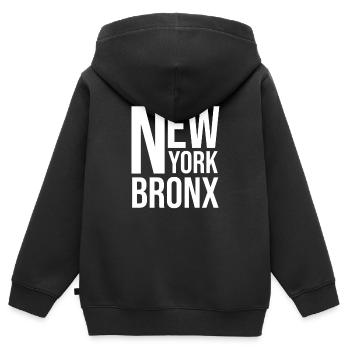 New York Bronx Souvenir - Kids Premium Organic Zip-up Hoodie - black - Back - AI Model Kid Male (0cm)