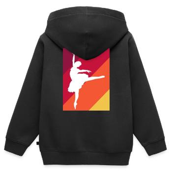 Dancing Dance Music - Kinder Premium Organic Zip Hoodie - Schwarz - Hinten - AI Model Kid Male (0cm)