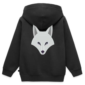 STYLIZED SAND FOX - Kids Premium Organic Zip-up Hoodie - black - Back - AI Model Kid Male (0cm)