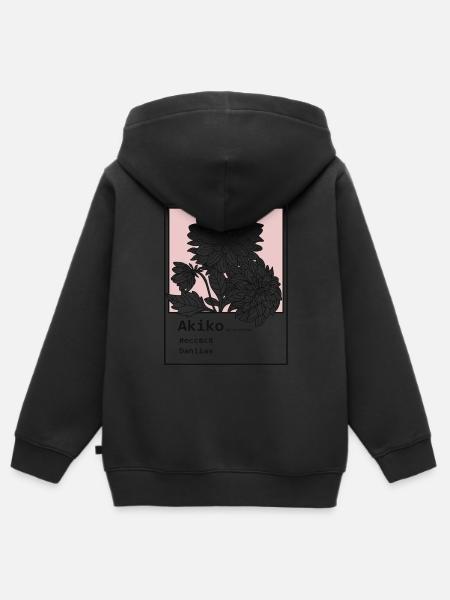 Dahlien Akiko - Kinder Premium Organic Zip Hoodie - Schwarz
