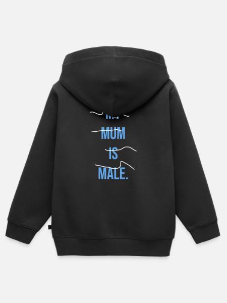 Meine Mutter ist männlich - Kinder Premium Organic Zip Hoodie - Schwarz