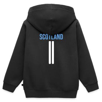 Schottische Hobbyköche - Kinder Premium Organic Zip Hoodie - Schwarz - Hinten - AI Model Kid Male (0cm)