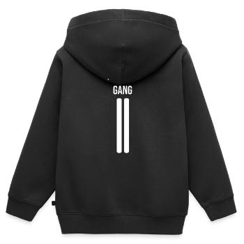 Cadeau pour un sevrage réussi - Sweat Premium à capuche zippé enfant bio - noir - Dos - AI Model Kid Male (0cm)
