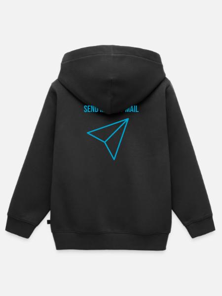 E-Mail Liebhaber - Kinder Premium Organic Zip Hoodie - Schwarz