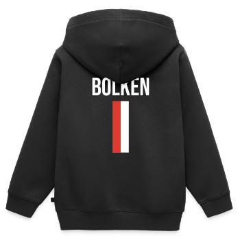 Bolken Kids T-Shirt Bolken Kids Sweater - Kids Premium Organic Zip-up Hoodie - black - Back - AI Model Kid Male (0cm)