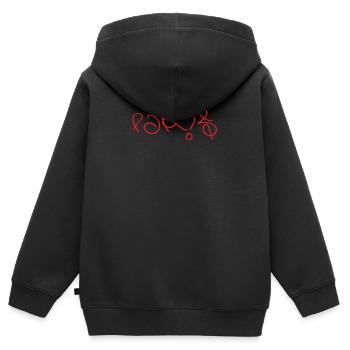 Tablier de cuisine Paris - Sweat Premium à capuche zippé enfant bio - noir - Dos - AI Model Kid Male (0cm)