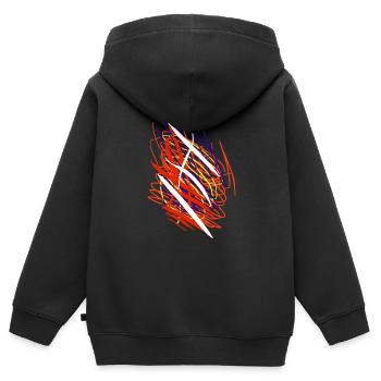 Idée cadeau pour artiste cool artiste cool - Sweat Premium à capuche zippé enfant bio - noir - Dos - AI Model Kid Male (0cm)