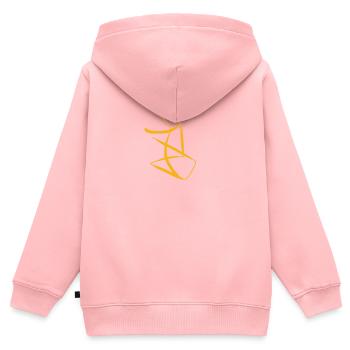The Orange B T-Shirt / The Orange B Sweater - Kids Premium Organic Zip-up Hoodie - rose - Back - AI Model Kid Female (0cm)