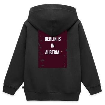 Geschenkidee für Geografie-Banause - Kinder Premium Organic Zip Hoodie - Schwarz - Hinten - AI Model Kid Male (0cm)