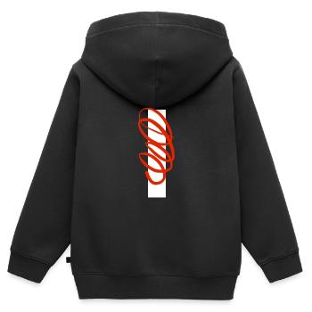 The world's coolest sweater - Kids Premium Organic Zip-up Hoodie - black - Back - AI Model Kid Male (0cm)