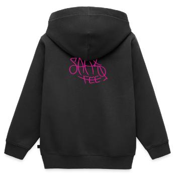 Saas-Fee - Kids Premium Organic Zip-up Hoodie - black - Back - AI Model Kid Male (0cm)