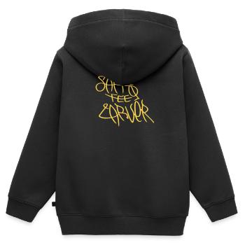 Saas-Fee Carver Kids Geschenk - Kinder Premium Organic Zip Hoodie - Schwarz - Hinten - AI Model Kid Male (0cm)