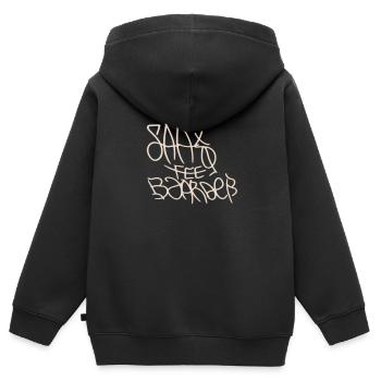 Saas Fee Boarder - Kinder Premium Organic Zip Hoodie - Schwarz - Hinten - AI Model Kid Male (0cm)