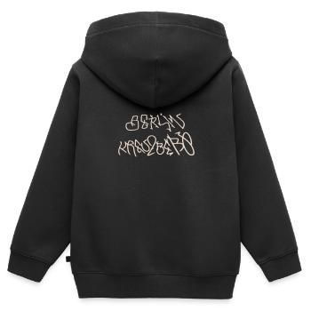 Berlin Graffiti Wildstyle Hoodie - Kids Premium Organic Zip-up Hoodie - black - Back - AI Model Kid Male (0cm)