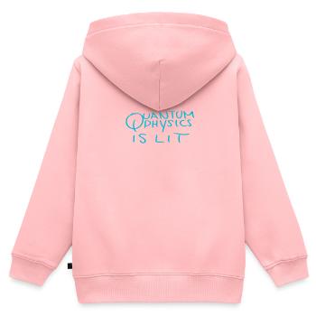 Quantenphysik ist lit. - Kinder Premium Organic Zip Hoodie - Rosa - Hinten - AI Model Kid Female (0cm)