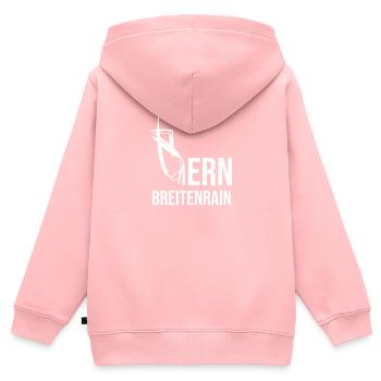 Berne Breitenrain - Sweat Premium à capuche zippé enfant bio - rose - Dos - AI Model Kid Female (0cm)