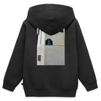 IMG 0491 - Sweat Premium à capuche zippé enfant bio - noir - Dos - AI Model Kid Male (0cm)