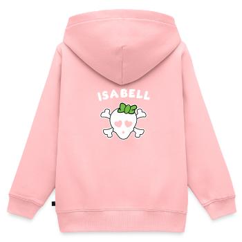 Pirate Isabell Design for Girls and Women - Kids Premium Organic Zip-up Hoodie - rose - Back - AI Model Kid Female (0cm)