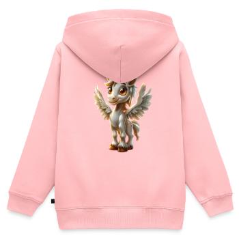Pegasus #lovely toons - Kids Premium Organic Zip-up Hoodie - rose - Back - AI Model Kid Female (0cm)