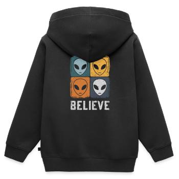 Croyez en l’aventure spatiale inconnue - Sweat Premium à capuche zippé enfant bio - noir - Dos - AI Model Kid Male (0cm)