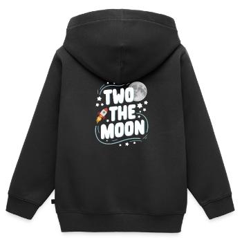 Zweiter Geburtstag Weltraumfeier - Kinder Premium Organic Zip Hoodie - Schwarz - Hinten - AI Model Kid Male (0cm)