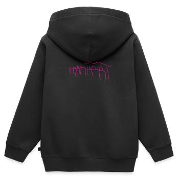 Schlichter Frankfurt Fischerhut - Kinder Premium Organic Zip Hoodie - Schwarz - Hinten - AI Model Kid Male (0cm)