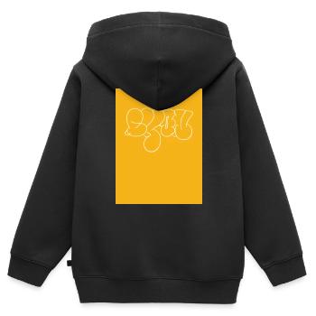 Das Lyon T-Shirt - Kinder Premium Organic Zip Hoodie - Schwarz - Hinten - AI Model Kid Male (0cm)