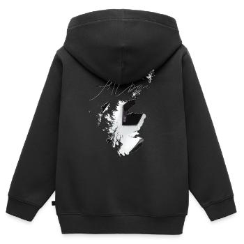 Carte de l’Ecosse encadrée Real Football SC - Sweat Premium à capuche zippé enfant bio - noir - Dos - AI Model Kid Male (0cm)