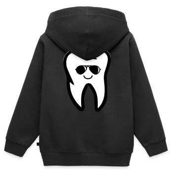 Tooth Sunglasses - Kids Premium Organic Zip-up Hoodie - black - Back - AI Model Kid Male (0cm)