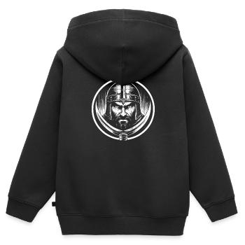 Design cool du sultan Saladin pour le fan d’histoire - Sweat Premium à capuche zippé enfant bio - noir - Dos - AI Model Kid Male (0cm)