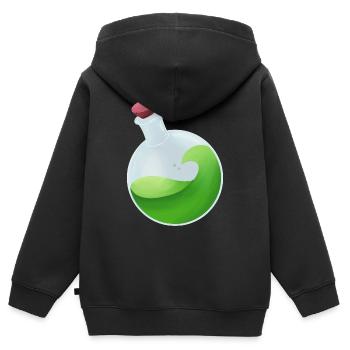 Green Potion - Kids Premium Organic Zip-up Hoodie - black - Back - AI Model Kid Male (0cm)