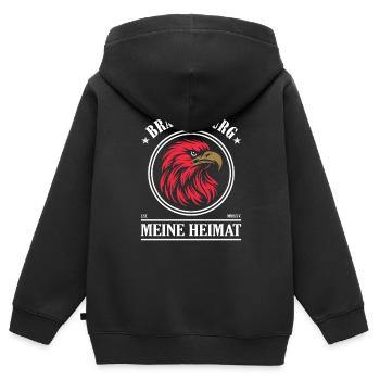 Brandenburg – Meine Heimat - Kinder Premium Organic Zip Hoodie - Schwarz - Hinten - AI Model Kid Male (0cm)