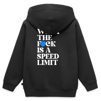 Auto - Kinder Premium Organic Zip Hoodie - Schwarz - Hinten - AI Model Kid Male (0cm)
