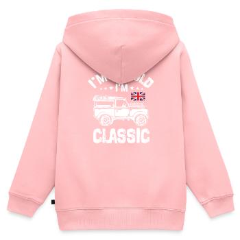 I m not Old I m Classic Landy - Kids Premium Organic Zip-up Hoodie - rose - Back - AI Model Kid Female (0cm)