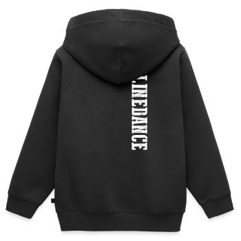 Linedance Line Dance Dedans de couple danse dedans western cadeau - Sweat Premium à capuche zippé enfant bio - noir - Dos - AI Model Kid Male (0cm)