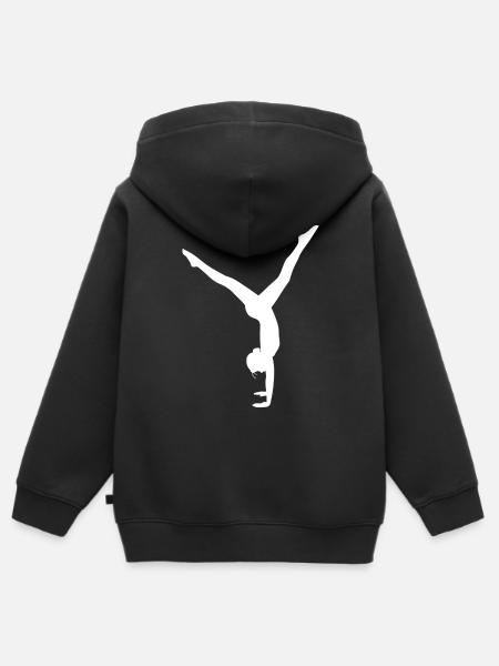 Handstand - Kinder Premium Organic Zip Hoodie - Schwarz