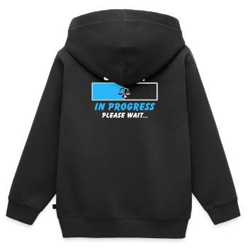 Lawyer In Progress - Kids Premium Organic Zip-up Hoodie - black - Back - AI Model Kid Male (0cm)