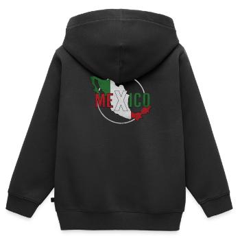Mexiko - Kinder Premium Organic Zip Hoodie - Schwarz - Hinten - AI Model Kid Male (0cm)