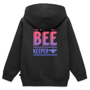 Best Bee Keeper - Kids Premium Organic Zip-up Hoodie - black - Back - AI Model Kid Male (0cm)