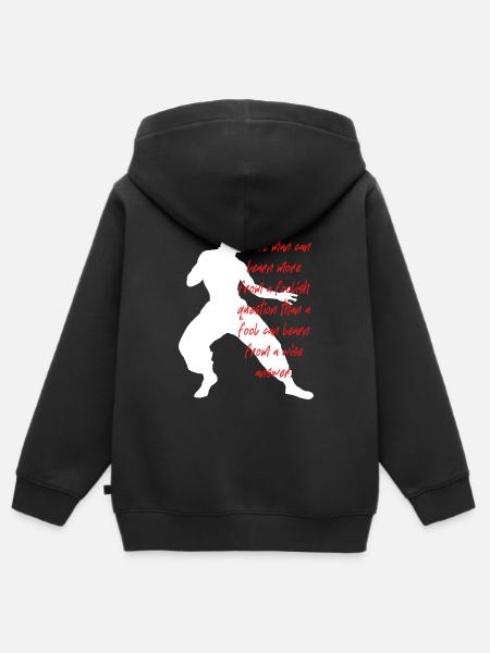 Bruce Lee - der Mythos - Kinder Premium Organic Zip Hoodie - Schwarz