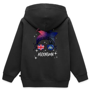 Ascension - Sweat Premium à capuche zippé enfant bio - noir - Dos - AI Model Kid Male (0cm)