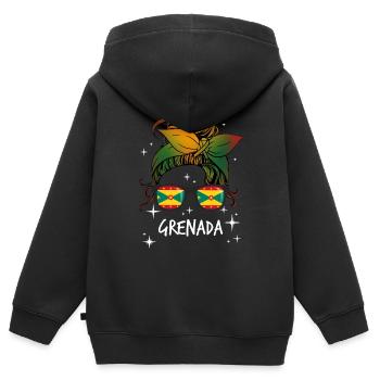 Grenade - Sweat Premium à capuche zippé enfant bio - noir - Dos - AI Model Kid Male (0cm)