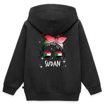 Sudan - Kids Premium Organic Zip-up Hoodie - black - Back - AI Model Kid Male (0cm)
