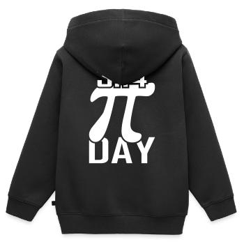 Pi Math Pi Day - Sweat Premium à capuche zippé enfant bio - noir - Dos - AI Model Kid Male (0cm)