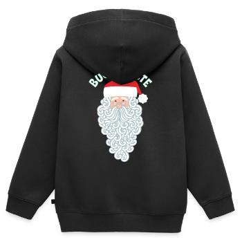 Buone Feste - Kinder Premium Organic Zip Hoodie - Schwarz - Hinten - AI Model Kid Male (0cm)