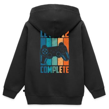 12. Geburtstag Jahre Level 12 Complete Geschenk - Kinder Premium Organic Zip Hoodie - Schwarz - Hinten - AI Model Kid Male (0cm)