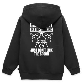 Chemistry Chemist Chemical laboratory assistant Chemical technician - Kids Premium Organic Zip-up Hoodie - black - Back - AI Model Kid Male (0cm)