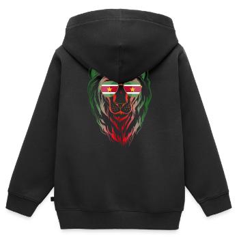 Suriname - Sweat Premium à capuche zippé enfant bio - noir - Dos - AI Model Kid Male (0cm)