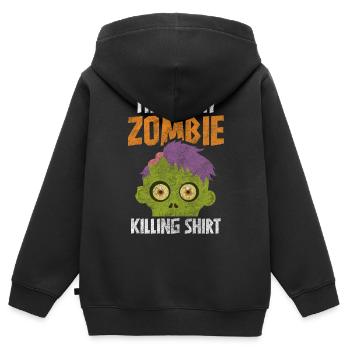 Zombieapokalypse Zombie-Jäger Pandemie Epidemie - Kinder Premium Organic Zip Hoodie - Schwarz - Hinten - AI Model Kid Male (0cm)